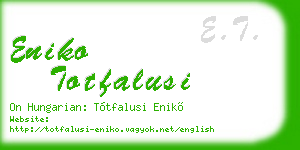 eniko totfalusi business card